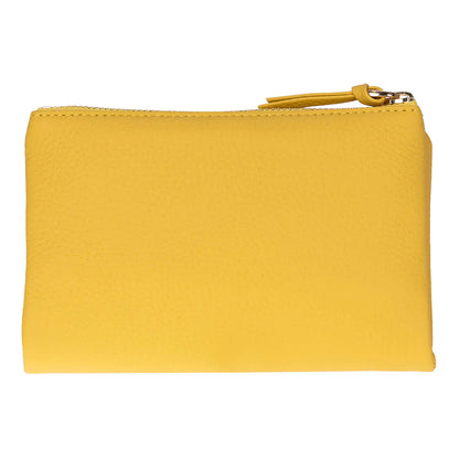Women’s Compact Leather Wallet Handbag with Zip Closure