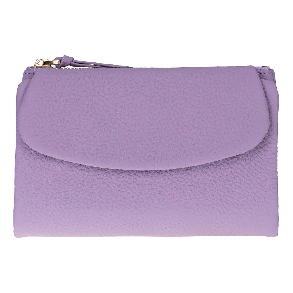 Women’s Compact Leather Wallet Handbag with Zip Closure