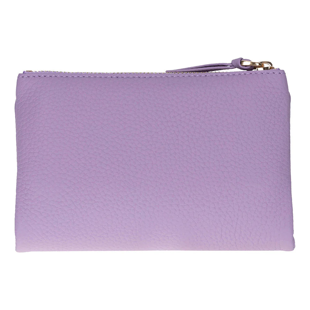 Women’s Compact Leather Wallet Handbag with Zip Closure