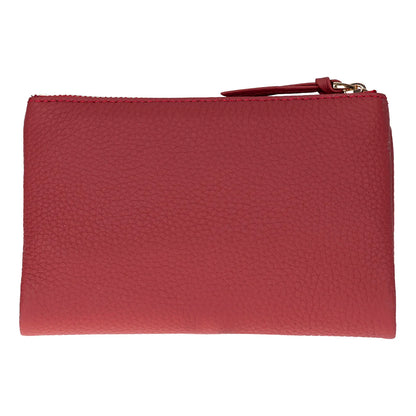 Women’s Compact Leather Wallet Handbag with Zip Closure