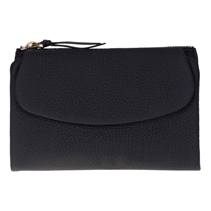 Women’s Compact Leather Wallet Handbag with Zip Closure