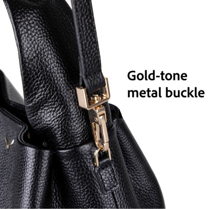 Pebbled Leather Shopper Women's Tote Bag