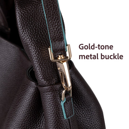 Pebbled Leather Shopper Women's Tote Bag