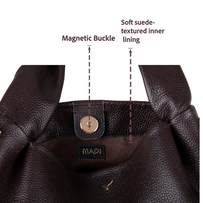 Pebbled Leather Shopper Women's Tote Bag