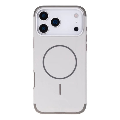 Phone case with a magnetic charging pad on a white background