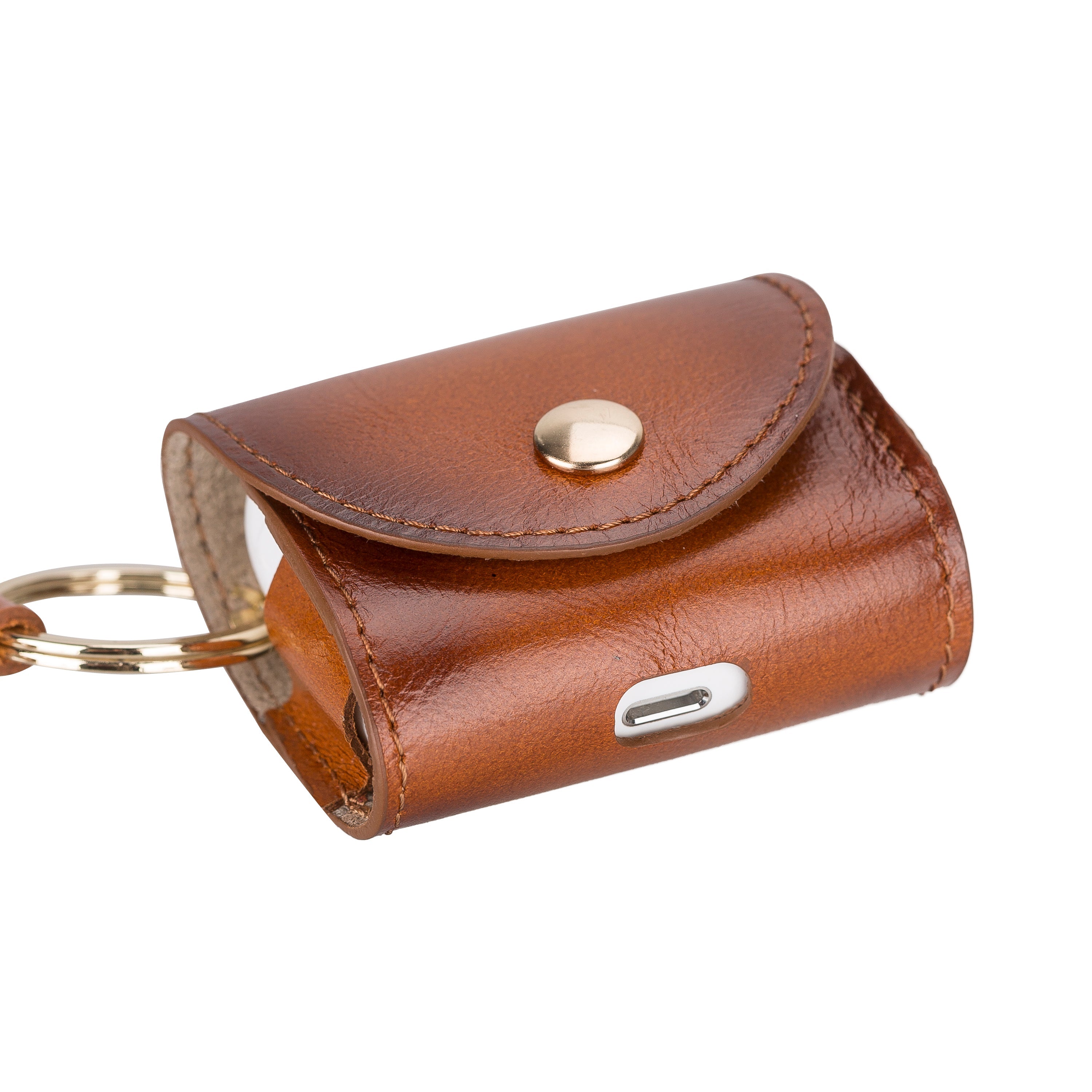 Mai Snap Air Pods 3 And Air Pods 4 Leather Case With Hook