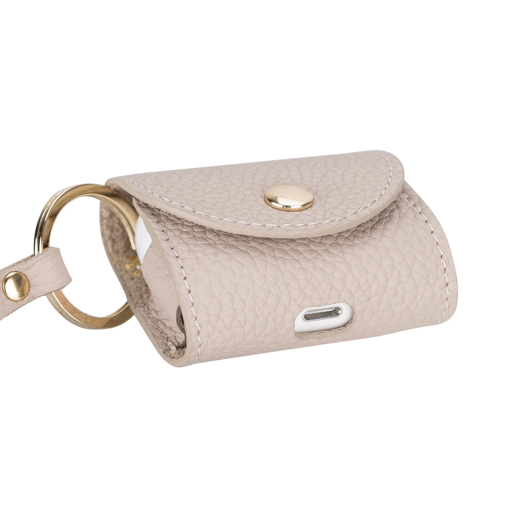 Mai Snap Air Pods 3 And Air Pods 4 Leather Case With Hook