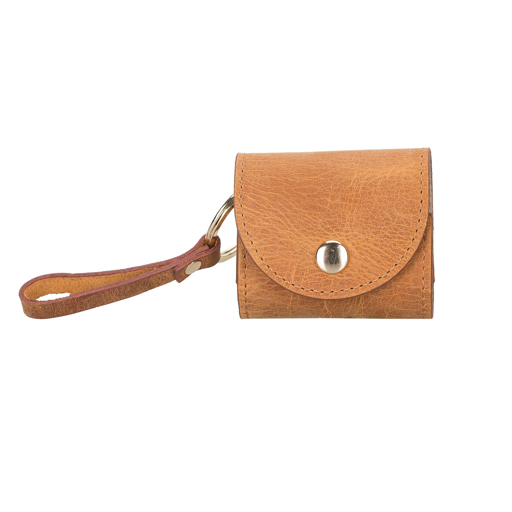 Mai Snap Air Pods 3 And Air Pods 4 Leather Case With Hook