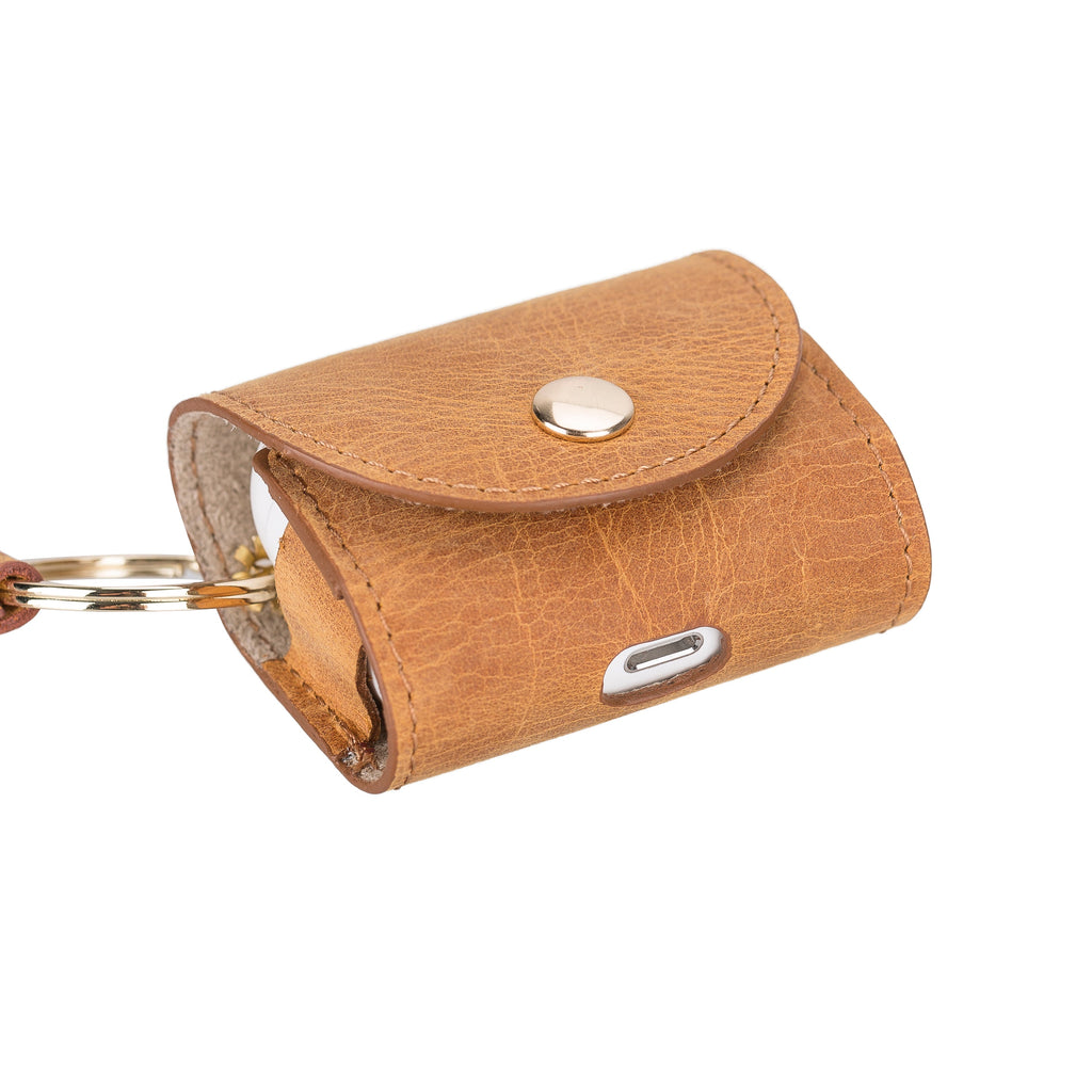 Mai Snap Air Pods 3 And Air Pods 4 Leather Case With Hook