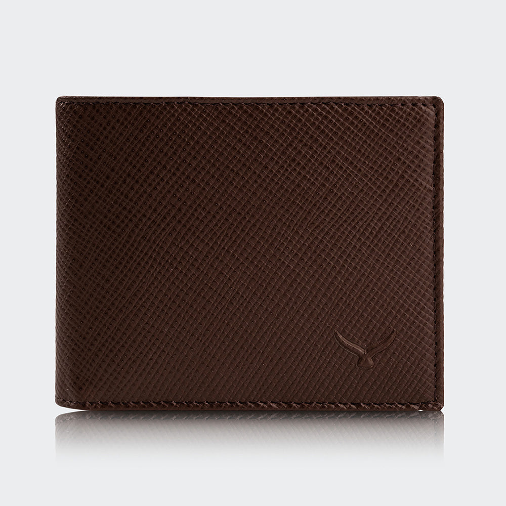 Men Leather Bifold Wallet With Two Compartments