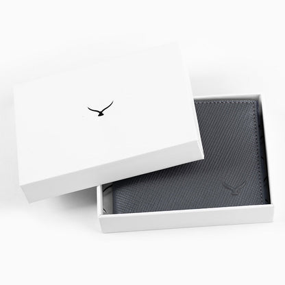 Men Leather Bifold Wallet With Two Compartments