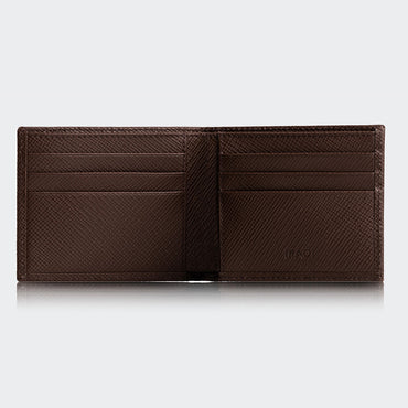Men Leather Bifold Wallet With Two Compartments