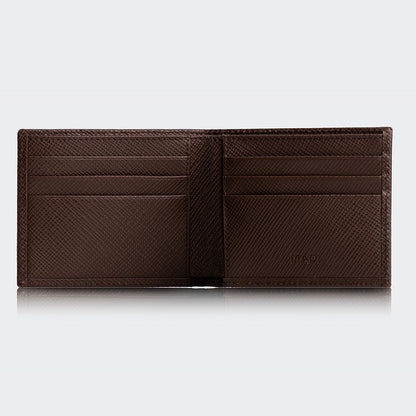 Men Leather Bifold Wallet With Two Compartments