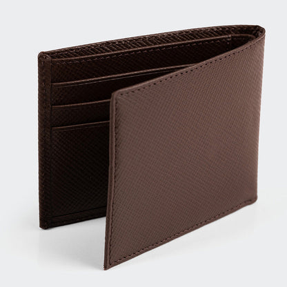 Men Leather Bifold Wallet With Two Compartments