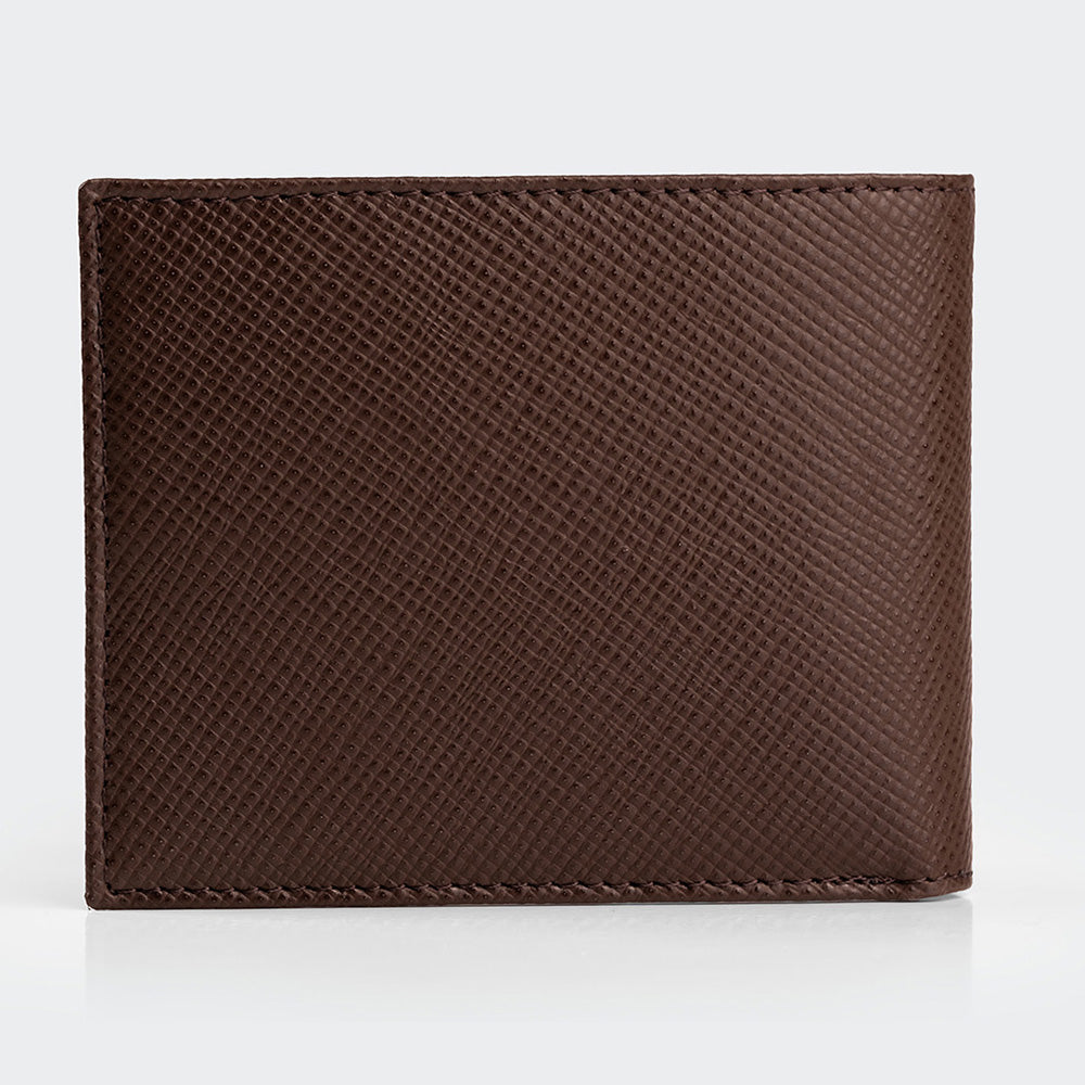 Men Leather Bifold Wallet With Two Compartments