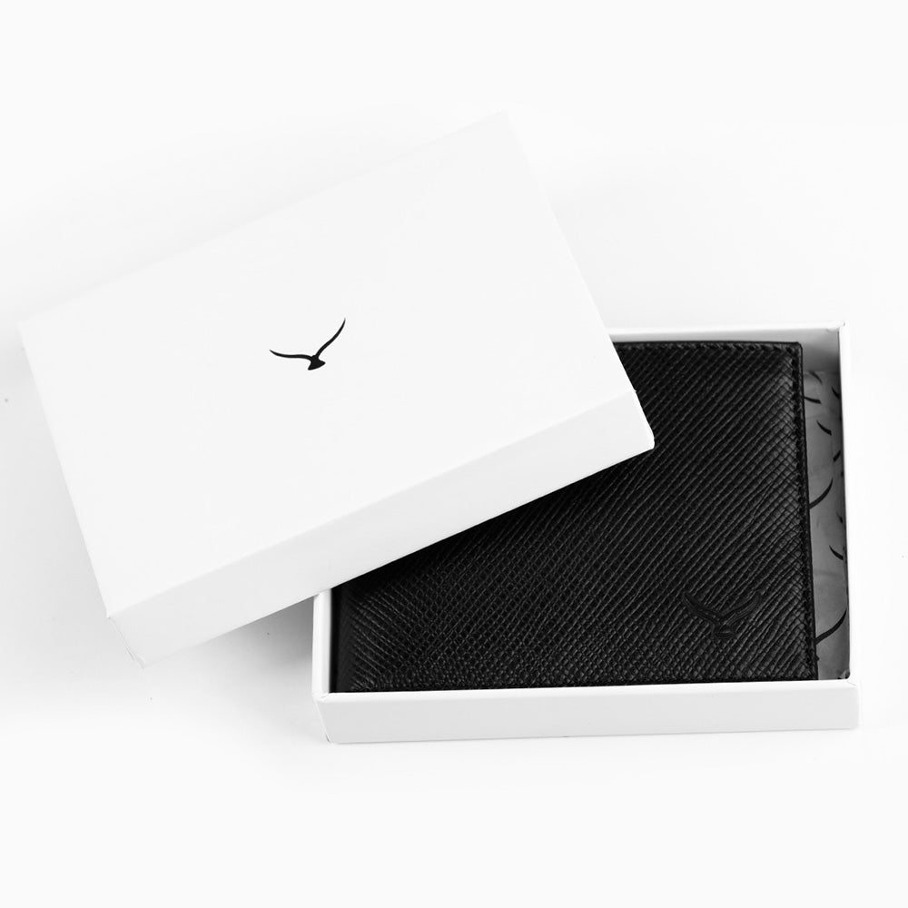 Men Leather Bifold Wallet With Two Compartments