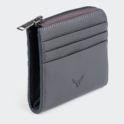 Men Leather Card Holder With Zipper