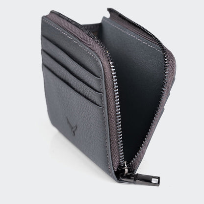 Men Leather Card Holder With Zipper
