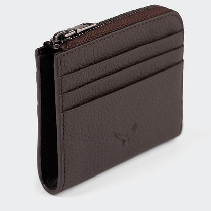 Men Leather Card Holder With Zipper