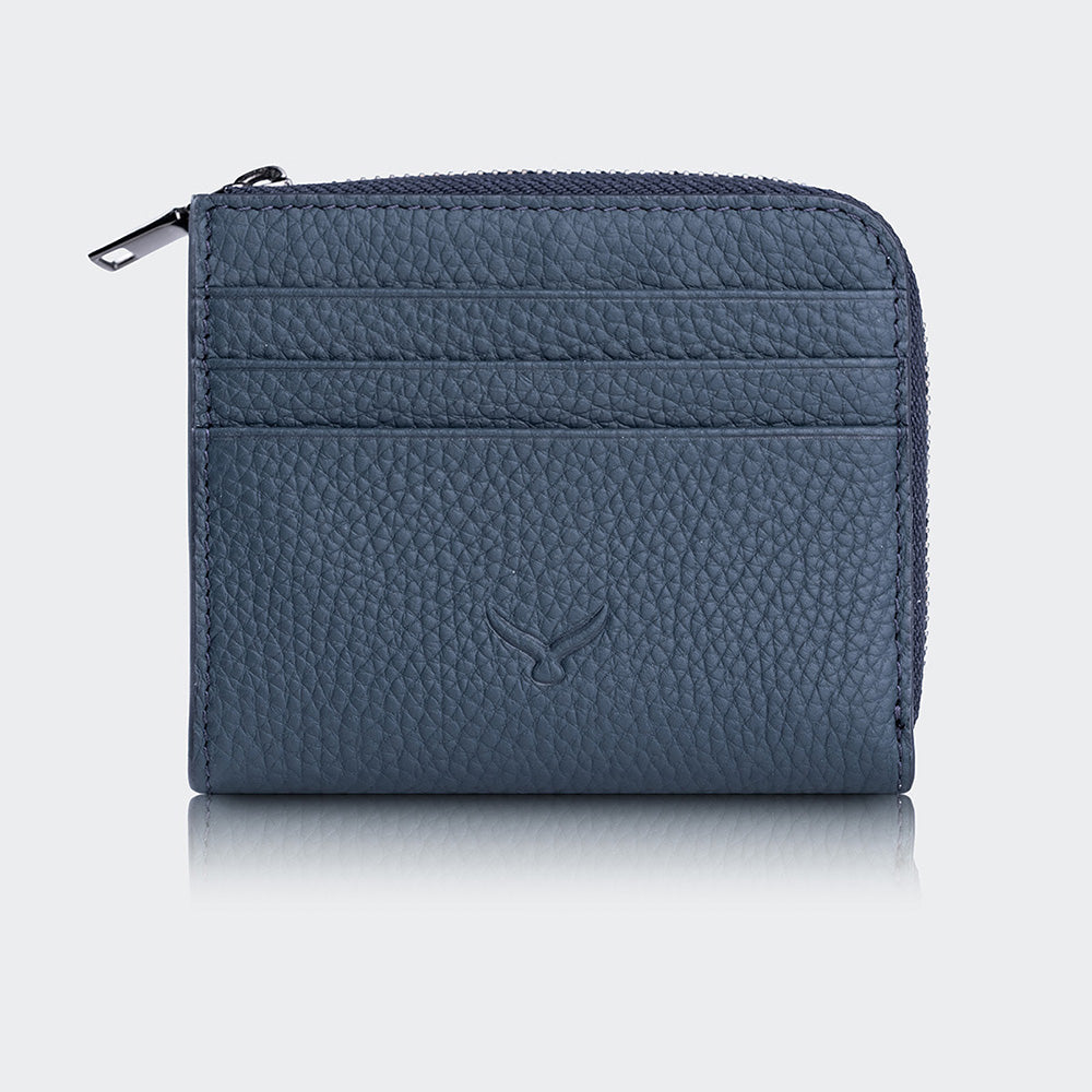 Men Leather Card Holder With Zipper