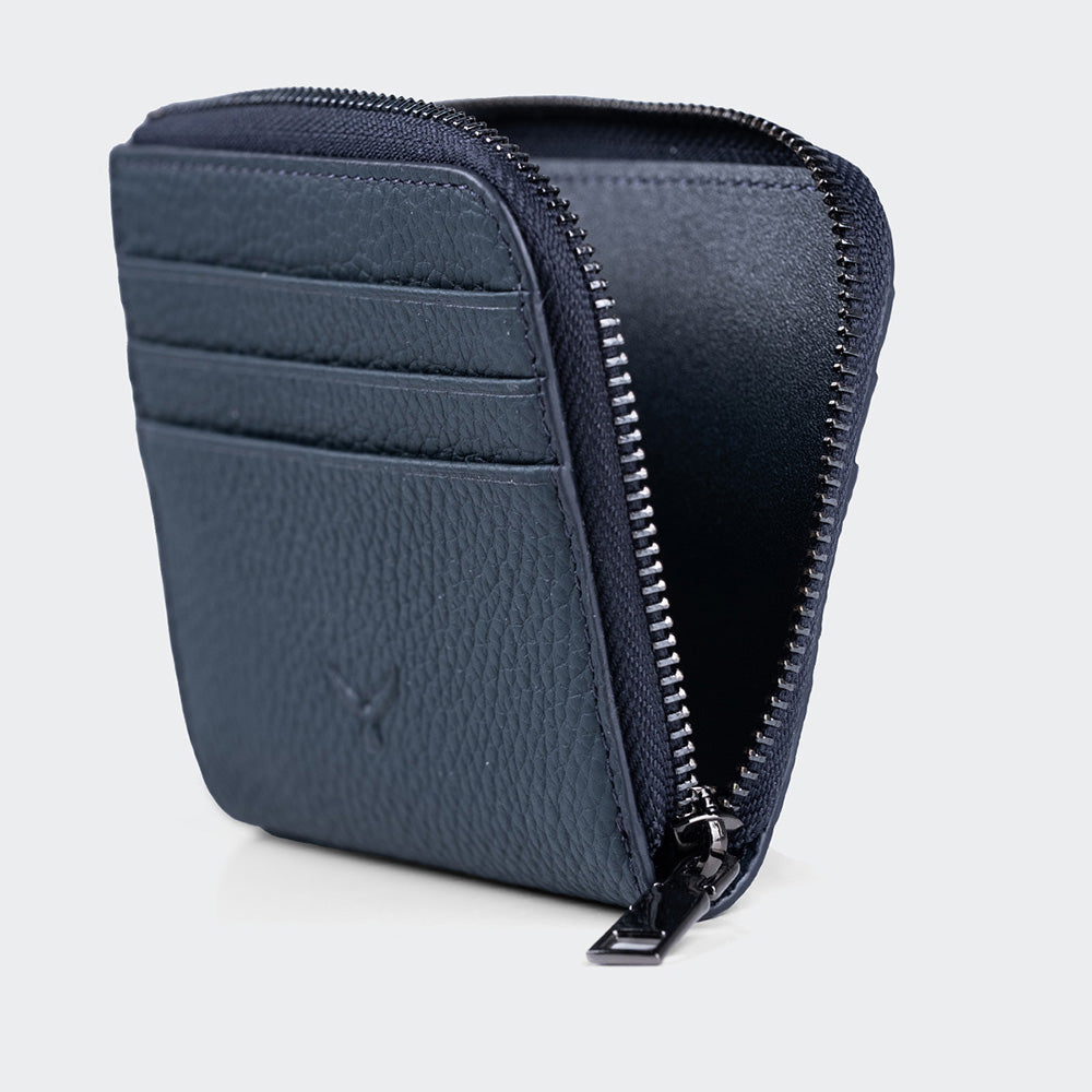 Men Leather Card Holder With Zipper