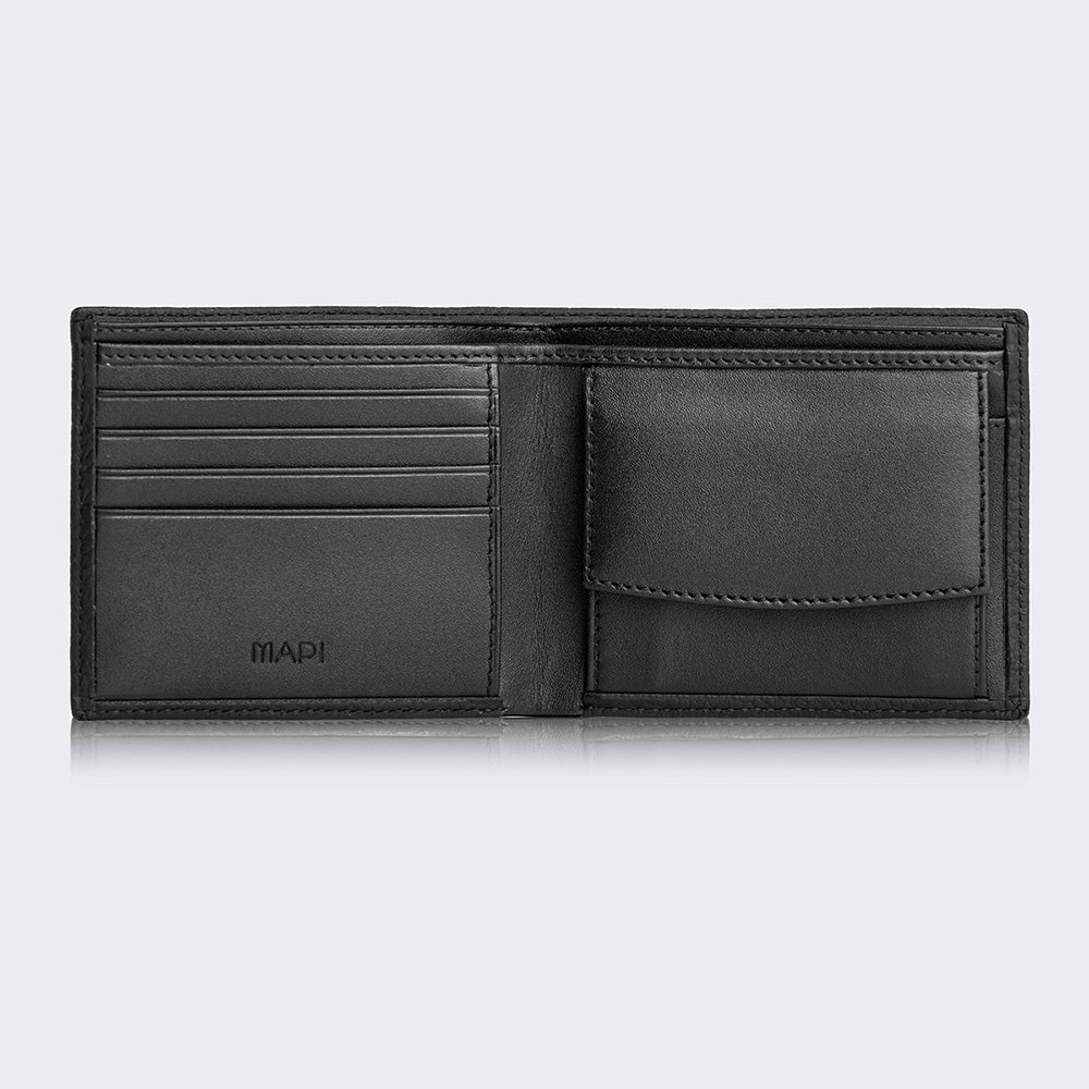Mens Leather Wallet With Two Compartments