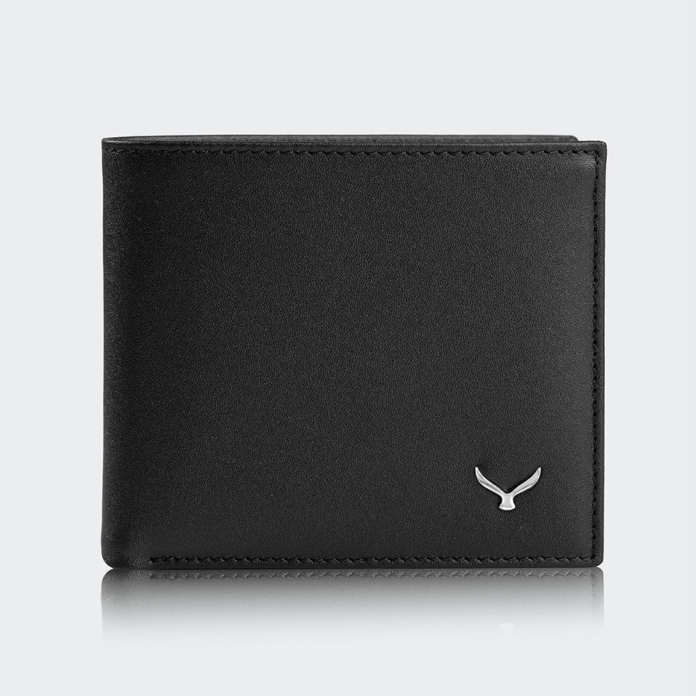 Mens Leather Wallet With Two Compartments And Coin Packets