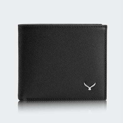 Mens Leather Wallet With Two Compartments And Coin Packets