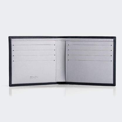 Mens Leather Wallet With Two Compartments And Coin Packets