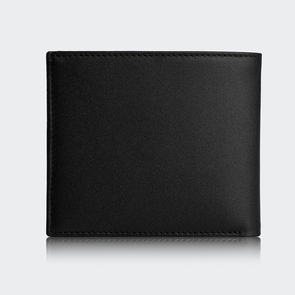 Mens Leather Wallet With Two Compartments And Coin Packets