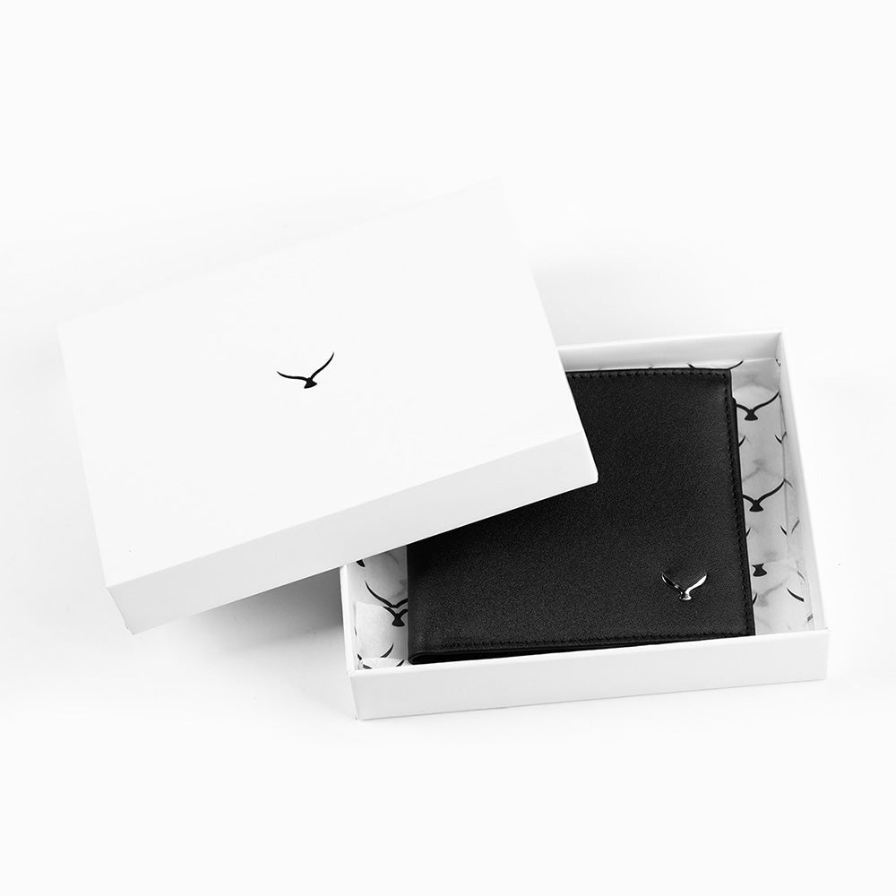 Mens Leather Wallet With Two Compartments And Coin Packets