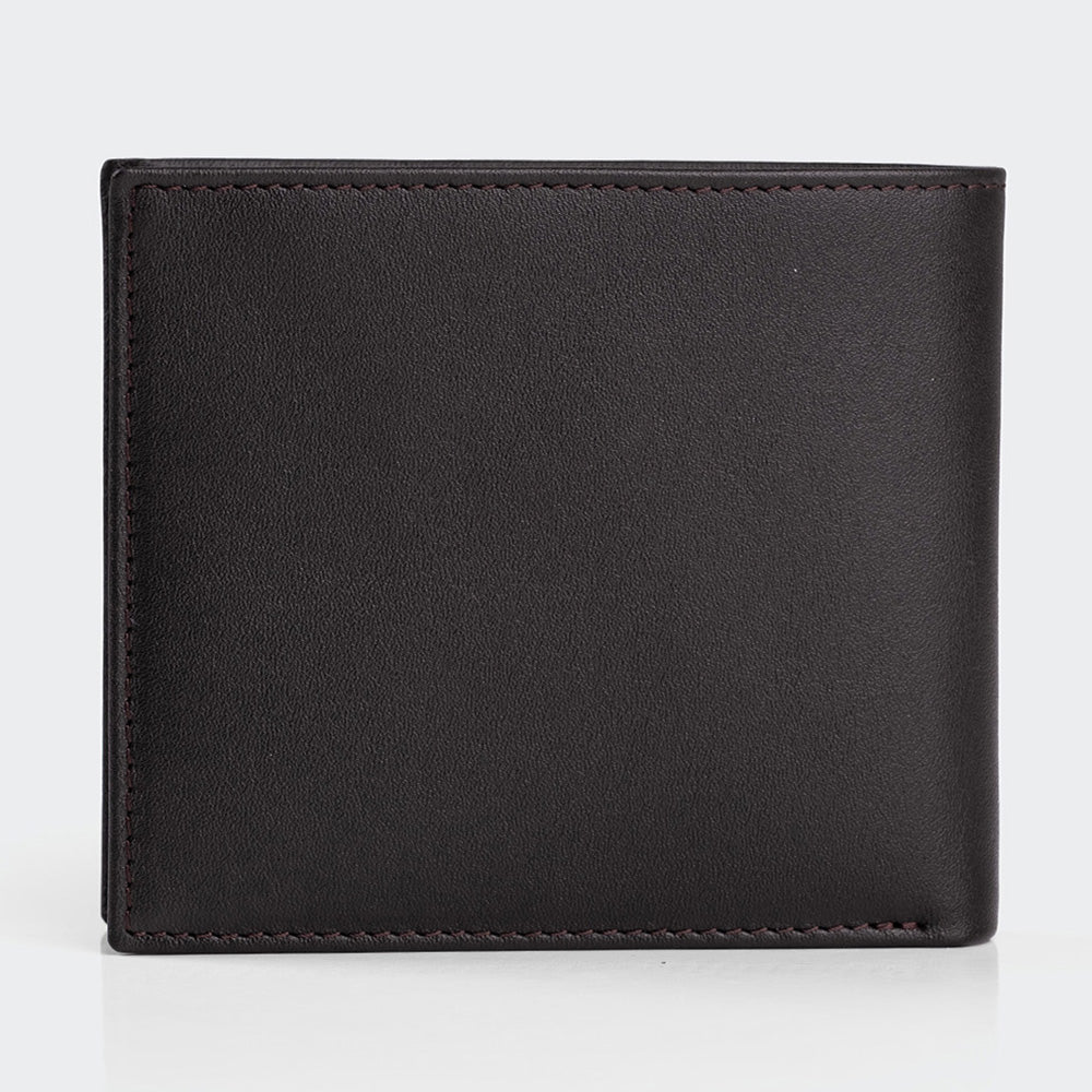 Mens Leather Wallet With Two Compartments And Coin Packets