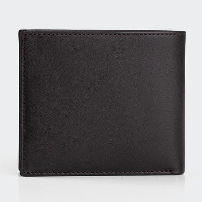 Mens Leather Wallet With Two Compartments And Coin Packets