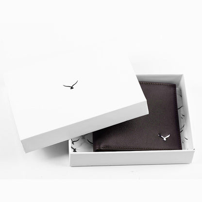 Mens Leather Wallet With Two Compartments And Coin Packets