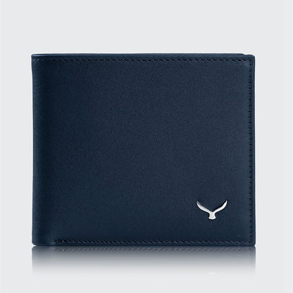 Mens Leather Wallet With Two Compartments And Coin Packets