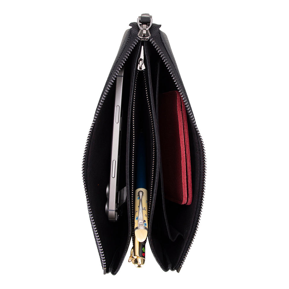 Monarch Leather Unisex Wristlet Bag with Smart Pockets