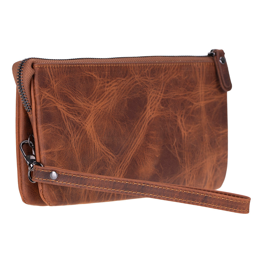 Monarch Leather Unisex Wristlet Bag with Smart Pockets