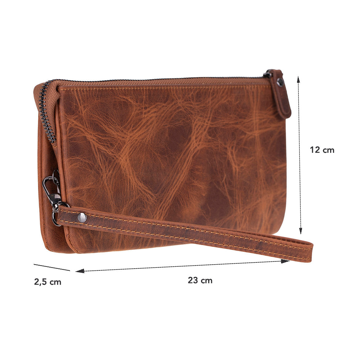 Monarch Leather Unisex Wristlet Bag with Smart Pockets