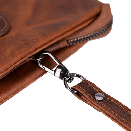 Monarch Leather Unisex Wristlet Bag with Smart Pockets