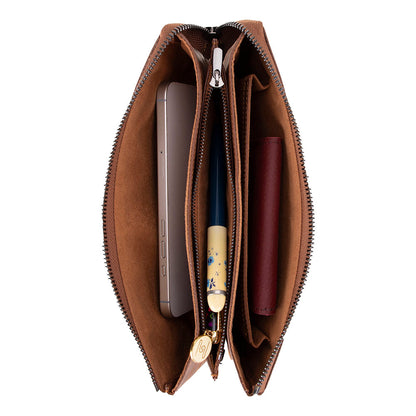 Monarch Leather Unisex Wristlet Bag with Smart Pockets