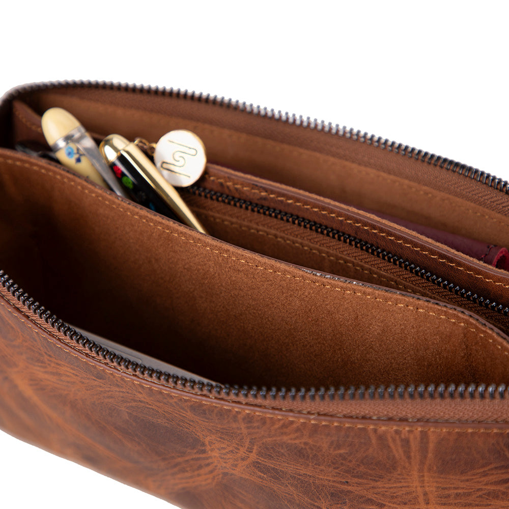 Monarch Leather Unisex Wristlet Bag with Smart Pockets