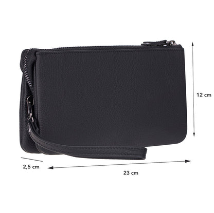 Monarch Leather Unisex Wristlet Bag with Smart Pockets