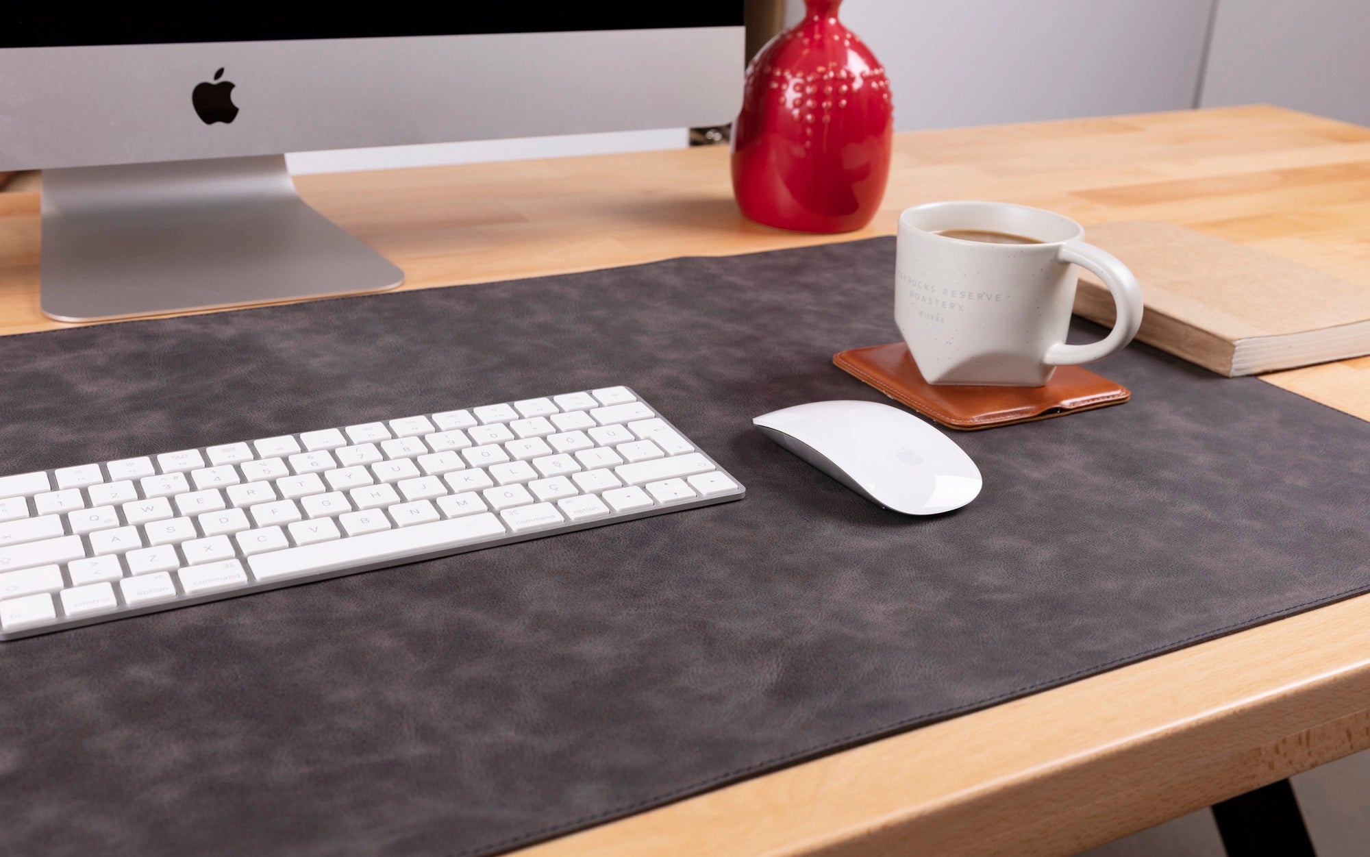 Natural Leather Desk Mat 35.8" x 18.9" (37 Cm x 80 Cm)