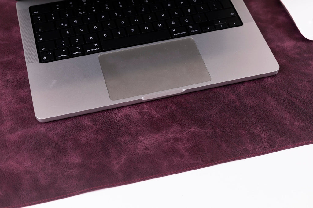 Natural Leather Desk Mat 35.8" x 18.9" (37 Cm x 80 Cm)