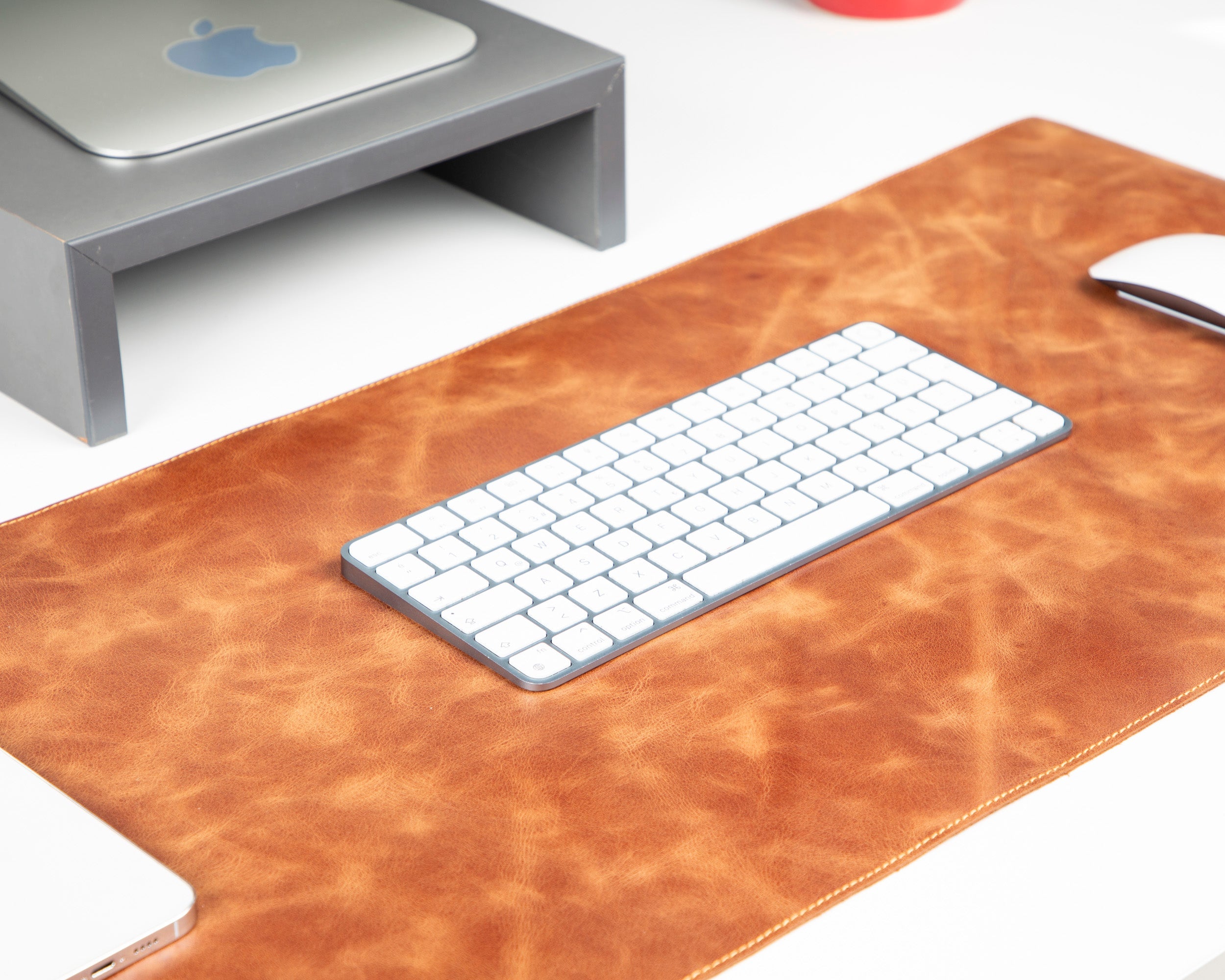 Natural Leather Desk Mat 35.8" x 18.9" (37 Cm x 80 Cm)