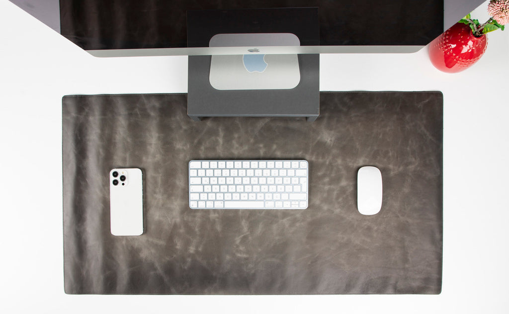 Natural Leather Desk Mat 35.8" x 18.9" (37 Cm x 80 Cm)