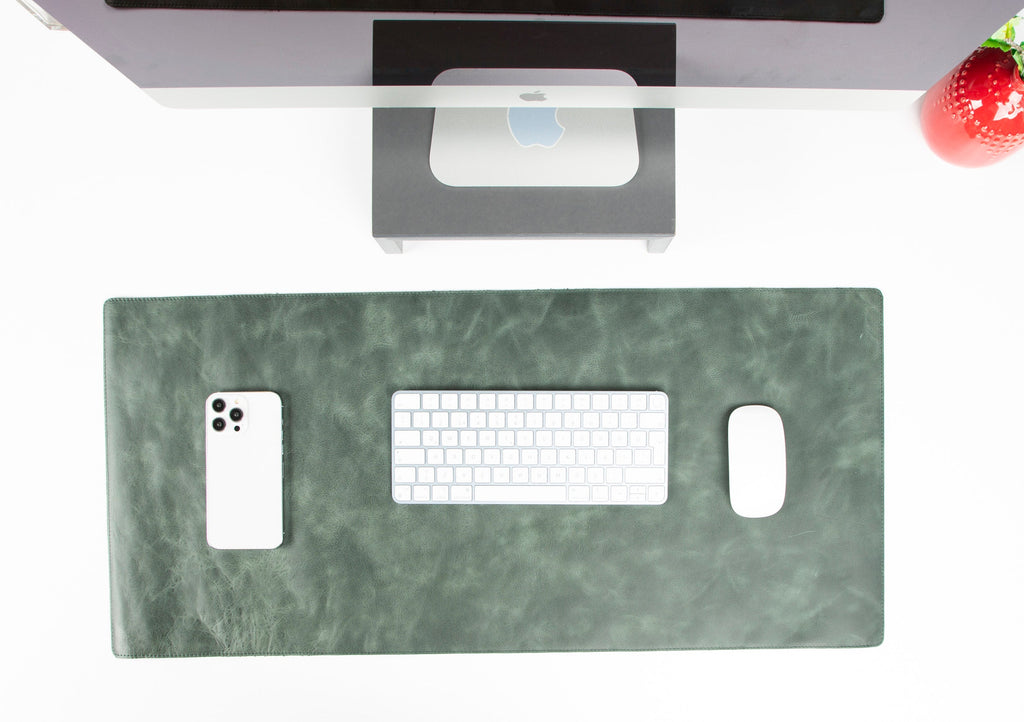 Natural Leather Desk Mat 35.8" x 18.9" (37 Cm x 80 Cm)