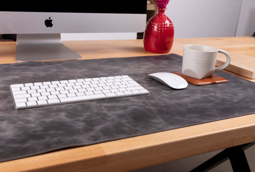 Natural Leather Desk Mat 35.8" x 18.9" (37 Cm x 80 Cm)