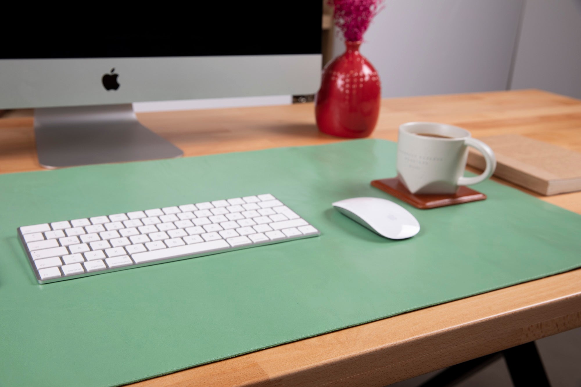 Natural Leather Desk Mat 35.8" x 18.9" (37 Cm x 80 Cm)