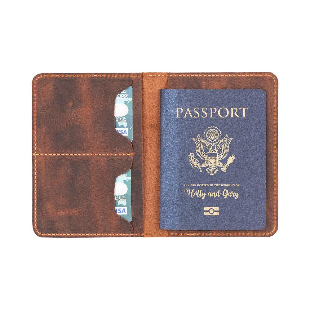 Nomera Handmade Personalized Leather Passport Wallet